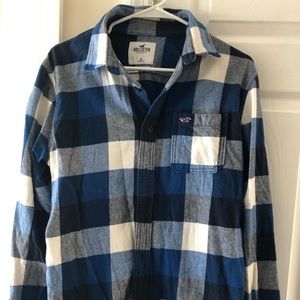 Men’s hollister flannel button up shirt size M